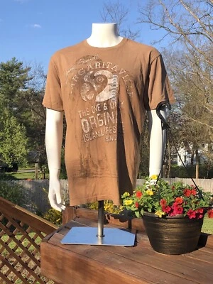 Jimmy Buffett Margaritaville One and Only Original Tan Mens T-Shirt Large L NWT - Image 1 of 4