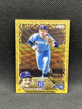 2023 Topps Gilded George Brett #135 Wave Gold Etch /75 Kansas City Royals