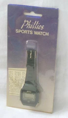 1980s Phillies Baseball Digital Watch Gulf Gas New Sealed Cover