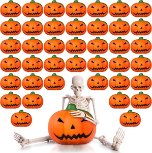 40 Pieces Halloween Pumpkin Stress Balls Slow Rising Stress Relief Balls Mini Fo - Picture 1 of 12