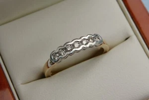 G & TJ 9 KT GELBGOLD 0,25 KT DIAMANT RUB ÜBER HALB ETERNITY RING 2,9 g - GRÖSSE O - Bild 1 von 14