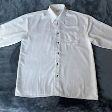 Mussolini Couture JeansMen’s Long Sleeve Button Up White Collar Shirt XL 17.5-18