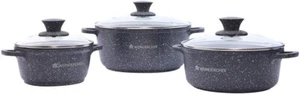 Wonderchef Granit Stanztöpfe Guss Antihaftbeschichtet Saucenpfanne 6-teiliges Auflaufset Töpfe - Bild 1 von 9