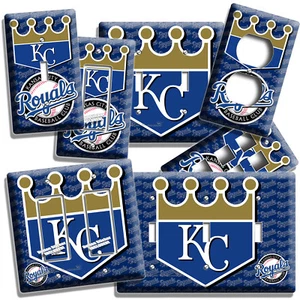KANSAS CITY ROYALS BASEBALL TEAM LIGHT SWITCH OUTLET WALL PLATES MAN CAVE DECOR - Picture 1 of 32
