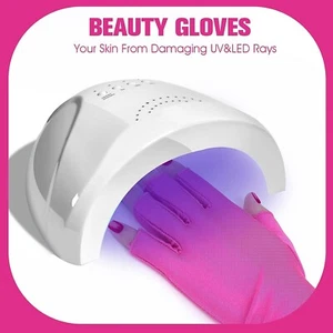 Nail Art Glove UV Protection Glove/ Gloves Protector For LED Lamp UK - Picture 1 of 4