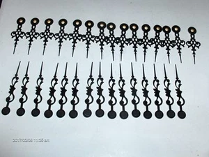 15 Paar Aluminium Uhrzeiger 3 1/8 Zoll Spezial 0,194 Zoll & 0,113 Zoll Minutenlöcher, rund - Bild 1 von 4