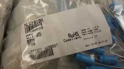 CORNELL DUBILIER (25 PCS) NLW1810A Aluminum Electrolytic Cap 50uF 50V 20% 105°C Axial ROHS