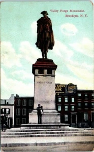 Postal de Nueva York de la década de 1910 monumento Valley Forge Brooklyn ciudad de Nueva York mancha de Nueva York - Imagen 1 de 2