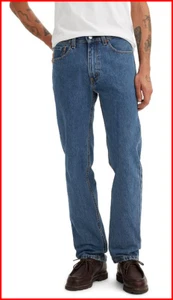 LEVI'S 505 REGULAR FIT ECO EASE STRETCH, BLUE, MEDIUM WASH, CHOOSE - Picture 1 of 2