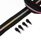 Reißverschluss multicolor 6,5 mm Raupe - 1 Meter plus 4 Zipper