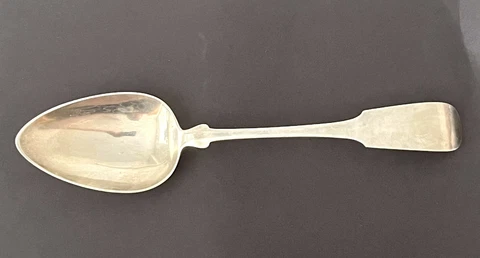 Fiddle by Porter Blanchard Sterling Silver Salad Serving Spoon 9 3/4" 93 grams Cover