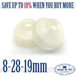 2 X UNIVERSAL Silicone 8 28 19 Track Rod End Ball Joint Dust Cover Tie Rod End - Picture 1 of 4