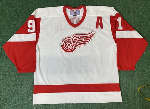 Vintage Detroit Red Wings Sergei Fedorov #91 Official NHL White Jersey Size XL Cover