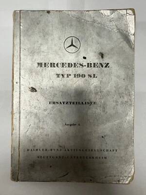 Catálogo de piezas vintage Mercedes Benz tipo 190 SL edición A (1955) en alemán Foto 1 de 4