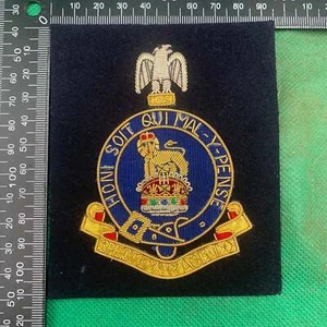 British Army Bullion Embroidered Blazer Badge - 1st Dragoon Blues & Royals - Picture 1 of 4