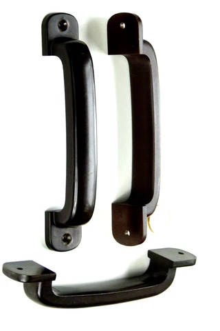 SINGLE BROWN BAKELITE PLASTIC ART DECO CHEST DRAWERS DOOR PULL HANDLE & SCREWS Cover