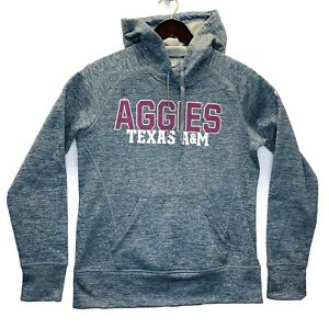 Heather Grey 11-13 Large NCAA by Outerstuff NCAA Texas A&M Aggies Juniors Flow Funnel Neck Hoodie 