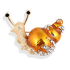 Enamel Snail Brooch Pin Rhinestone Crystal Collar Animal Brooch Jewelry H'P1