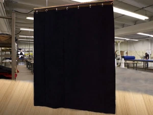 Black Stage Curtain/Backdrop/Partition, 9 H x 10 W, Non-FR - Afbeelding 1 van 3