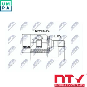 JOINT KIT DRIVE SHAFT NPW-HD-004 FOR HONDA CIVIC/Hatchback/Fastback INTEGRA 1.4L - Imagen 1 de 7
