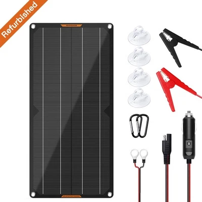 MHPOWOS Solar Panel 10W Autobatterie Ladegerät tragbares Solarmodul 12V - Bild 1 von 4