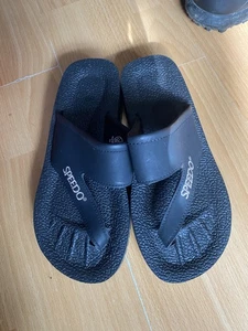 Speedo Damen-Sandalen UK 5 Flip-Flop Riemen schwarz Synthetik leichter Keilabsatz Schuh - Bild 1 von 12