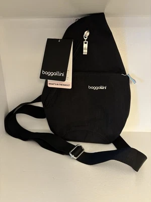 NWT Baggallini  Mini Sling Crossbody Shoulder Bag Black $85 MSRP - Image 1 of 4