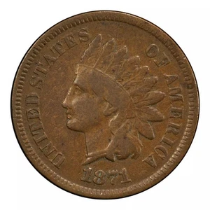 1871 Indian Head Cent PCGS VF-20 BN - Picture 1 of 4