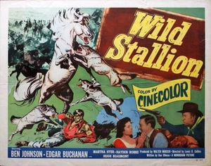 Wild Stallion, 1952, Ben Johnson, Original Half Sheet, (22x28) - Picture 1 of 1
