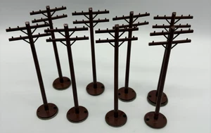Juego de 8 - Postes de teléfono Bachmann 6" con bases ponderadas - Calibre O - Imagen 1 de 5