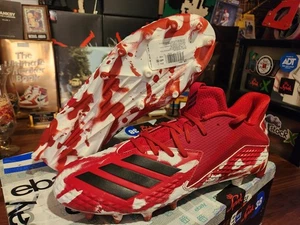 NUEVO Botines de fútbol americano Freak ADIDAS blancos rojos negros talla 13,5 para hombre AH2495 - Imagen 1 de 13