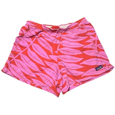 Pantalones Cortos Patagonia Para Mujer Rosa Patrón de Frondas de Eucalipto, Pequeños Foto 1 de 4