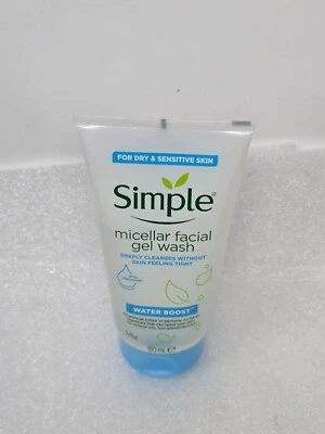 Gel de lavagem facial micelar simples para pele seca e sensível 150 ml impulso de água - Imagem 1 de 2