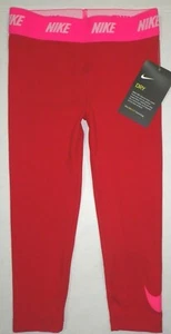 NUEVO CON ETIQUETAS Nike SECO Niñas Pequeñas Leggings Pantalón Dri FIT Univ Rojo Rosa Niño Pequeño 3T - Imagen 1 de 6