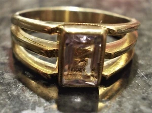 Damen Ring Gelb Gold 585 / 14 k mit Aquamarin Gr.ca. 53 RAR Wie NEU! - Bild 1 von 5