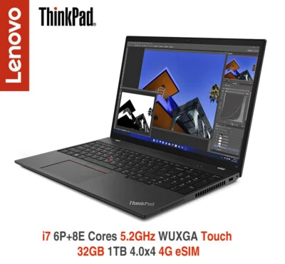 ThinkPad T16 i7 1370P 5.2GHz WUXGA Touch 32GB 1TB 4G 3Y Premier Plus Warranty - Image 1 of 4