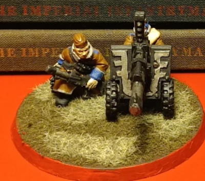 Schmo-Painted 40k Valhallan Autocannon Team C Imperial Guard Militarum - Image 1 of 4
