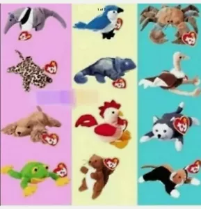 1999 McDonalds TY Beanie Babies Complete Set 1-12 New In Bags. - Picture 1 of 2