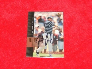 JUSTIN LEONARD 2001 UPPER DECK #186 TT SIGNED HANDSIGNIERT (H-511) - Bild 1 von 1