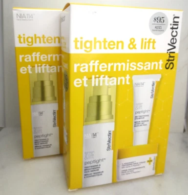 KIT DE 3 PASOS STRIVECTIN TENSAR Y LEVANTAR SUERO FACIAL, CREMA PARA CUELLO, SUERO PARA OJOS 2 PIEZAS Foto 1 de 4