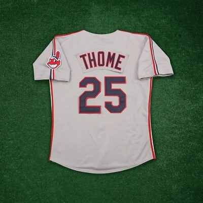 Jim Thome 1993 Cleveland Indians Grey Road Men's Cooperstown Jersey - Image 1 of 4