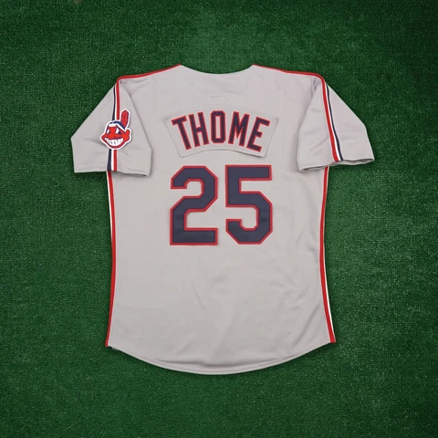 Jim Thome 1993 Cleveland Indians Grey Road Men's Cooperstown Jersey Cover