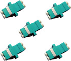 Fiber Optic Cable Adapter-Coupler Lc-Lc Duplex [Aqua]-Multimode 10Gb Om3-Om4 5