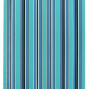 SUNBRELLA 56001 DOLCE OASIS BLUE STRIPE OUTDOOR FURNITURE FABRIC 1.5 YARD 54"W - Picture 1 of 7