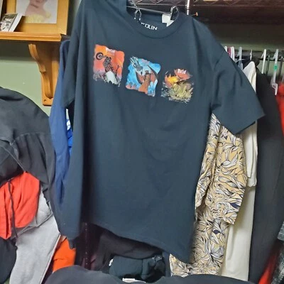 Camisa gráfica de doble cara vintage Y2K 2007 Meat Loaf 3 Bats Tour Edun Tag XL Foto 1 de 4