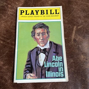 Abe Lincoln In Illinois Playbill 1993 Broadway ๐ญ V. Beaumont Sam Waterston - Picture 1 of 9