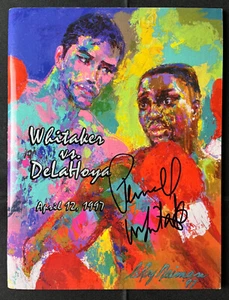 1997 PERNELL WHITAKER Signed vs OSCAR DE LA HOYA Boxing Program FLOYD MAYWEATHER - Picture 1 of 5