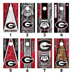 Georgia Bulldogs Cornhole Wrap Skin Decal Sticker Vinyl MANY DESIGNS SK137 - Picture 1 of 1