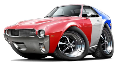 1968 1969 AMC AMX Muscle Car Art Print NEW