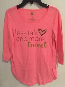 TG Total Girl 3/4 Sleeve Pink Shirt Bright Rose 100% cotton Size XL - Foto 1 di 5